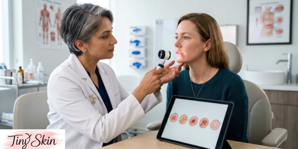 what does a cold sore on the lip look like